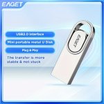 Eaget MINI USB Flash Drive 64GB USB 2.0 Flash Drive Metal Pendrive High Speed U Disk 32GB 16GB 8GB USB Flash Drive For Storage