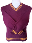 Genius Maroon And Gold Striped Long Sleeve Jersey - Unisex