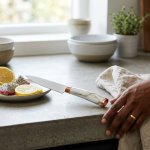 Ceramic Slicing Knife With Marble Pattern Handle