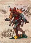 Magmablood Archaic Art Card Gold-stamped Planeswalker Symbol Secrets Of Strixhaven Art Series - Damaged