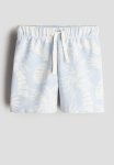 Printed Sweatshorts - Light Blue Patterned
