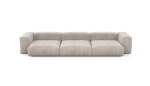 Three Module Sofa - Cord Velours - Platinum - 377CM X 136CM