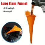 27.94CM Motorcycle Long Stem Funnel Gasoline Oil Fuel Filling Tools Anti-splash Plastic Funnel Motorcycle Refueling Tools Auto A