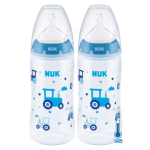 Nuk First Choice+ Temperature Control Bottle Silicone Teat 6-18 Months - 300ML 2 Pack - Tractor