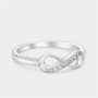 Sterling Silver Cubic Zirconia Infinity Ring