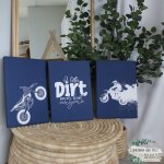 Canvases Braap Braap Navy Patchwork Dirt Bike Set