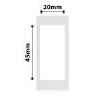 NB315 - - D101 Only - 20X45MM - 150 White Labels