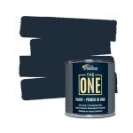The One All-in-one Paint & Primer - Midnight Satin 33.8 Fl OZ 1 L 1 Coat Formula Easy Indoor & Outdoor Decorating For Home &