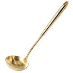 Newness Soup Ladle Rustproof Heat Resistance Integral Forming Durable 304 Stainless Steel Soup Spoon With Vacuum Ergonomic Round