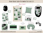 Cot Duvet Bedding Braap Braap Green Patchwork Dirt Bike Set