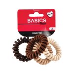 Basics Hair Band Tpu Sprial Brown 4PCS