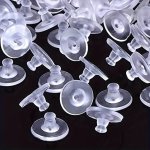 30PCS 50PCS 100PCS 200PCS Fishhook Earring Backs For Droopy Ears Earring Backs Replacements Clear Rubber Earring Safety Back Sto