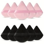 10 Pieces Powder Puffs Triangle Cosmetic Powder Puff Reusable Soft Plush Powder Sponge Makeup Foundation Sponge For Face Body Lo