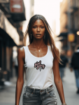 Girl Gang Vest - White - Xlarge