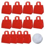 Chanseen 12PCS Disposable Insulated Lunch Bags For Food Thermal Cooler Take Away Bag For Food Pizza Drink Party Picnic Holiday R