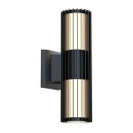 Vertix Slatted Up And Down Glass LED Wall Light