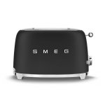 Smeg TSF01BLM 2 Slice 50'S Style Matt Black Toaster