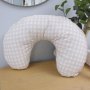 Feeding Pillow Cover – Beige Checkered