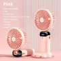 Portable Electric Fan Home Air Conditioner MINI Rechargeable Cooler Handheld USB Conditioning - Pink