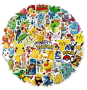 50PCS Pokemon Anime Pikachu Ash Charizard Bulbasaur Variety Sticker Pack