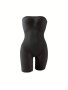 Women's Plus Simple Shapewear Bodysuit Plus Size Solid Strapless Tummy Control Slimming Tube Body Shaper