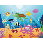 Magic Mesh Under Water Theme Car Window Shade