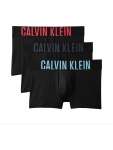 Calvin Klein Mens Low Rise 3 Pack Trunk In Black & Multi - Black & Multi 2XL