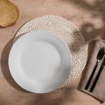 Home.life Round Rattan Placemat Natural Light