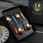 Set Of 4 Macaroon Spoon Set