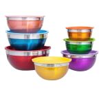 Set Of 7 Mixing Bowls - Colour-coded With Airtight Lids