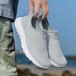 Lightweight Breathable Slip On Casual Shoes For Outdoor Walking Camping Park Training Men's Comfy Sneakers For Spring And Summer