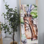 Personalised Fleece Blanket Little Caddy Vintage Golfer Set