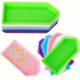 5/10pcs Multicolor Plastic Diamond Painting Bead Sorting Trays Craft Jewelry Organizers With Easy Pour Design DIY Diamond Art Accessories & Tools