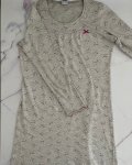 Sanetta Grey Striped Kitty Dress 7 8Y