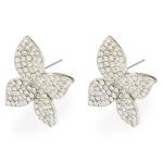 Silver Four Leaf Stud Earrings