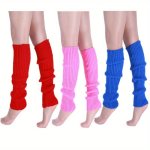 Solid Rib-knit Leg Warmers All-match Knee High Socks Women's Stockings & Hosiery