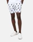 Print White Swim Shorts - XL White