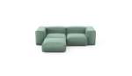 Three Module Chaise Sofa - Velvet - Mint - 230CM X 199CM