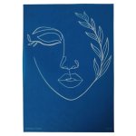 Silkscreen Stencil Woman And Leaf Line Art 17 X 14CM