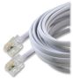 Pro Signal BT-120 Telephone Modular Cable RJ11 Plug To RJ11 Plug White