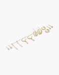 Goldair Gold Plated Cubic Zirconia Bezel Chain Earrings 6-PACK