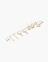 Goldair Gold Plated Cubic Zirconia Bezel Chain Earrings 6-PACK
