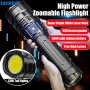 1PC White Laser Strong Light Flashlight Ultra-bright Rechargeable Outdoor Long-range Concentrated Light Lithium Battery Waterproof Multi-functional USB Rechargeable Battery/usb Dual-use Mode Aluminum Alloy Material