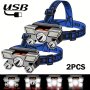 1PC/2PCS USB Rechargeable Headlamps - 5 LED 4 Operating Modes - For Outdoor Activities - Fishing Camping Running