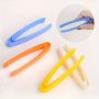 4PCS Durable Plastic Clip Tweezers Colors: White Blue Orange Yellow Learning Auxiliary Toys To Exercise Grip And Coordination Skills Plant Insect Study Tool Set