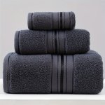 3PCS Cotton Towel Set 1 Washcloth & 1 Hand Towel & 1 Bath Towel Absorbent & Quick-drying Showering Towel Super Soft & Skin-frien