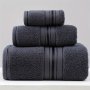 3PCS Cotton Towel Set 1 Washcloth & 1 Hand Towel & 1 Bath Towel Absorbent & Quick-drying Showering Towel Super Soft & Skin-friendly Bathing Towel For Home Bathroom Ideal Bathroom Supplies