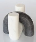 2 PC Grey & Black Marble Ornament – 15X19CM