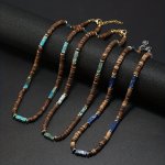 1PC Vintage Bohemian Necklace Ethnic Style Necklace Coconut Shell Necklace For Men And Women
