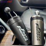 Keepred 1PC 500ML 17OZ 304 Stainless Steel Car Insulation Cup Creative Car Gear Shift Design Double-layer Water Bottle With Stra